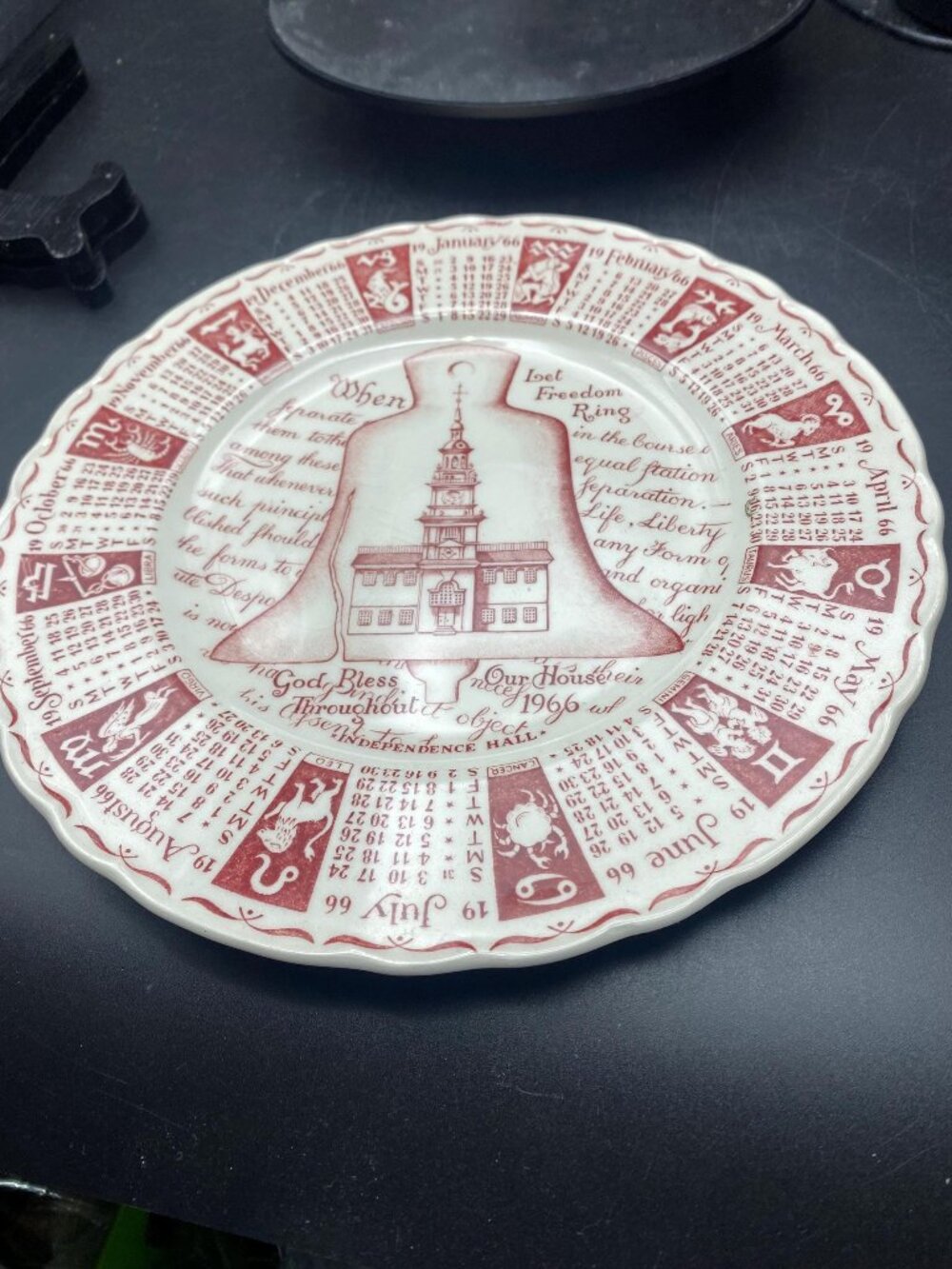 Independence Hall Commerative Plate from 1966